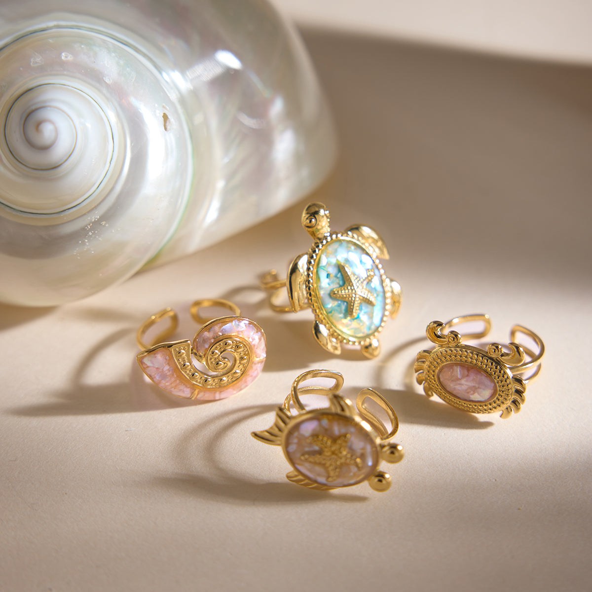 Lagoon Sea Turtle Open Ring