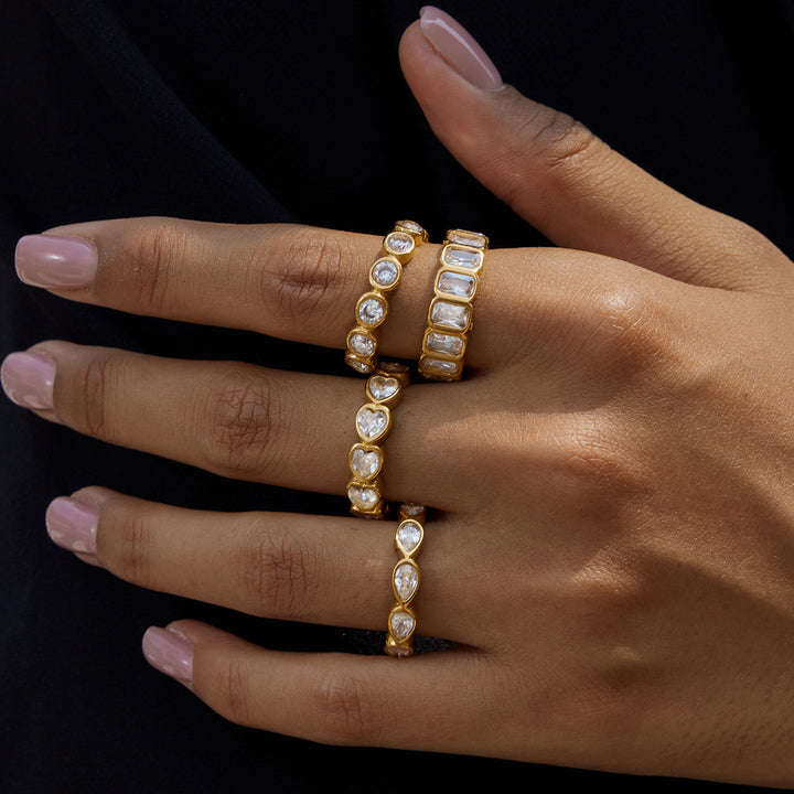 Dune Pear Stone Eternity Ring