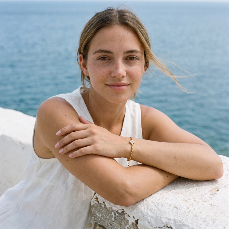 Isola Clover Box Chain Bracelet