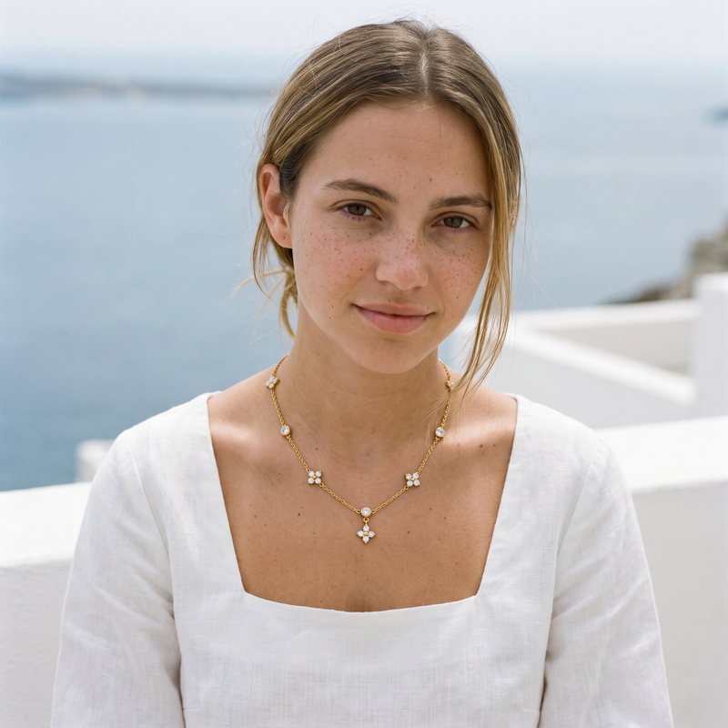 Mistral Clover Charm Necklace