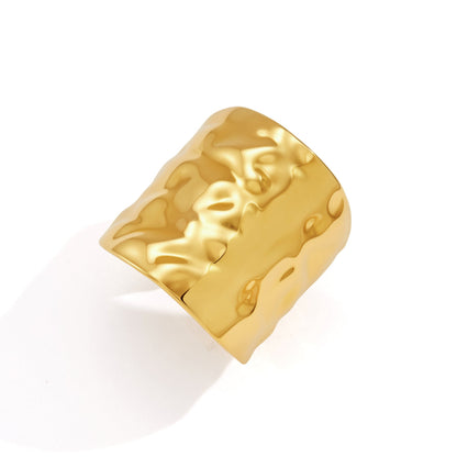 Dune Hammered Wide Open Ring