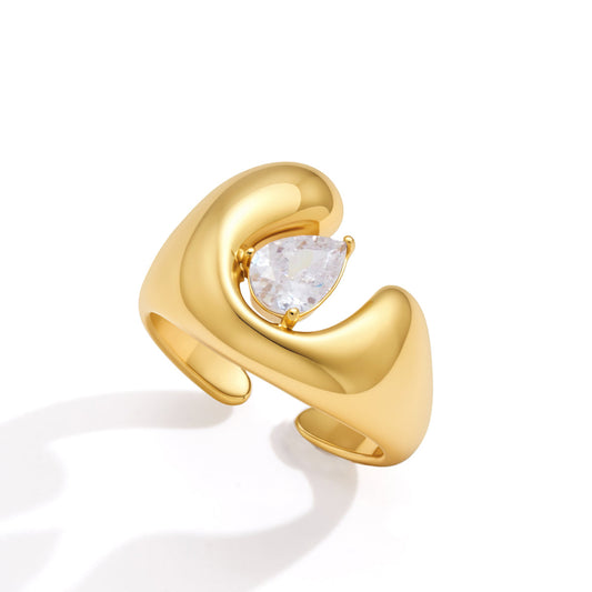 Adriatic Sculpted Solitaire Ring