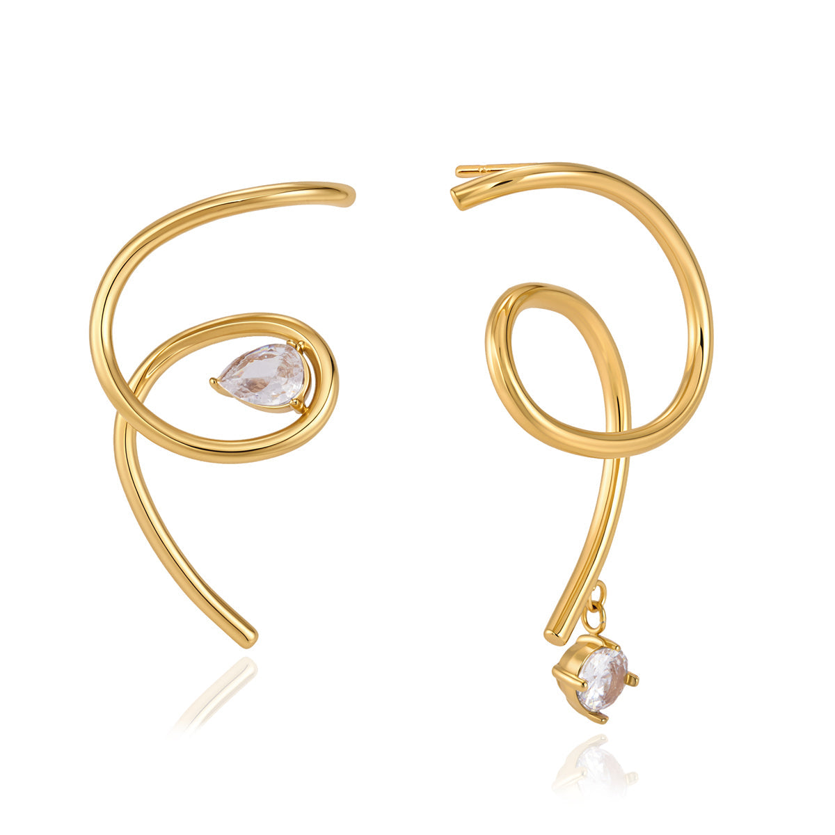 Zephyr Spiral Drop Earrings