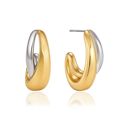 Sirocco Criss-Cross C-Hoop Earrings