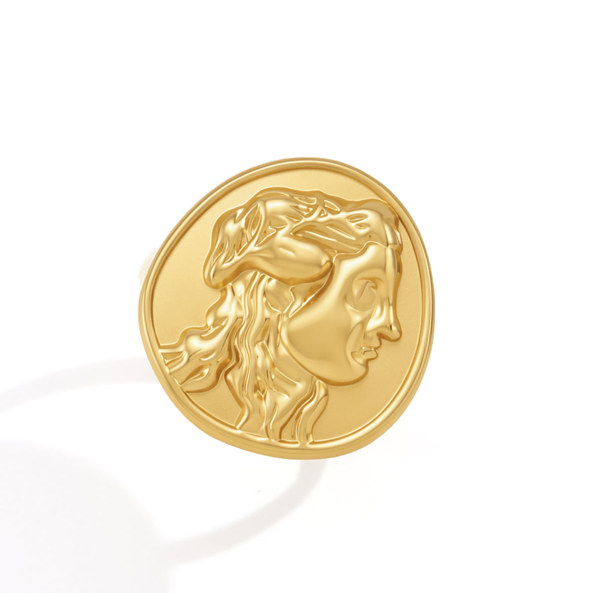 Aegean Portrait Coin Ring
