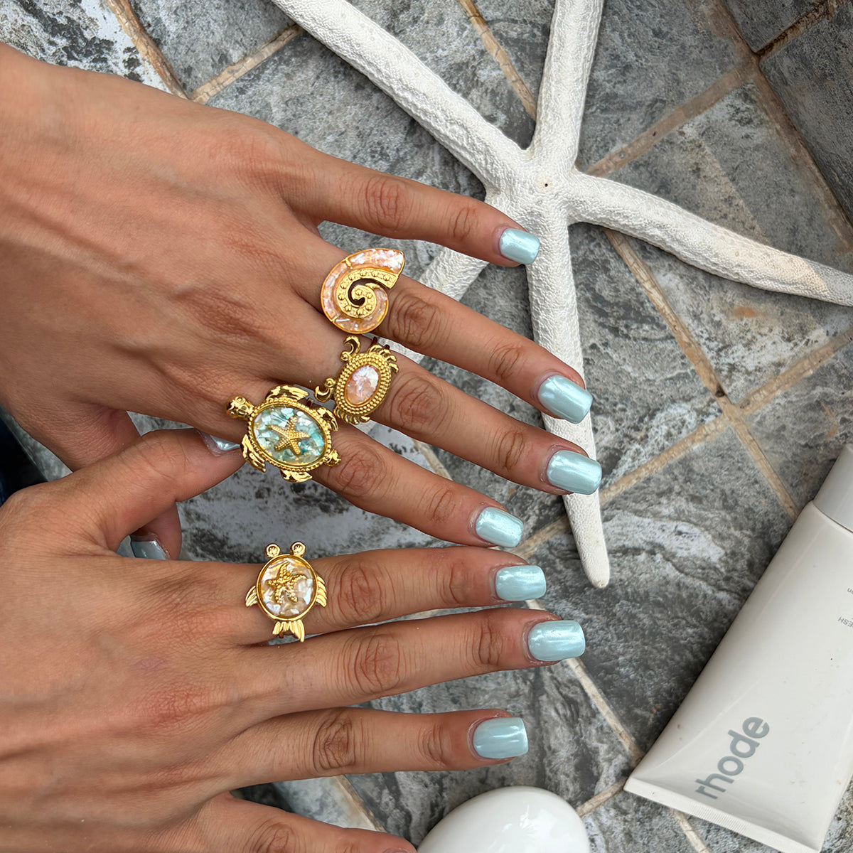 Dune Crab Shell Open Ring