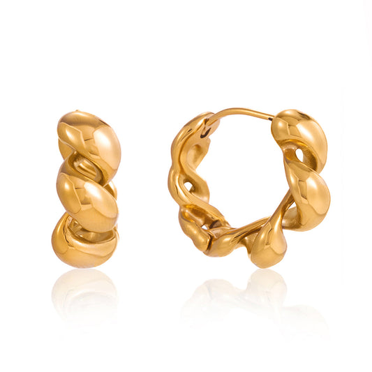 Meltemi Twisted Wave Huggie Earrings