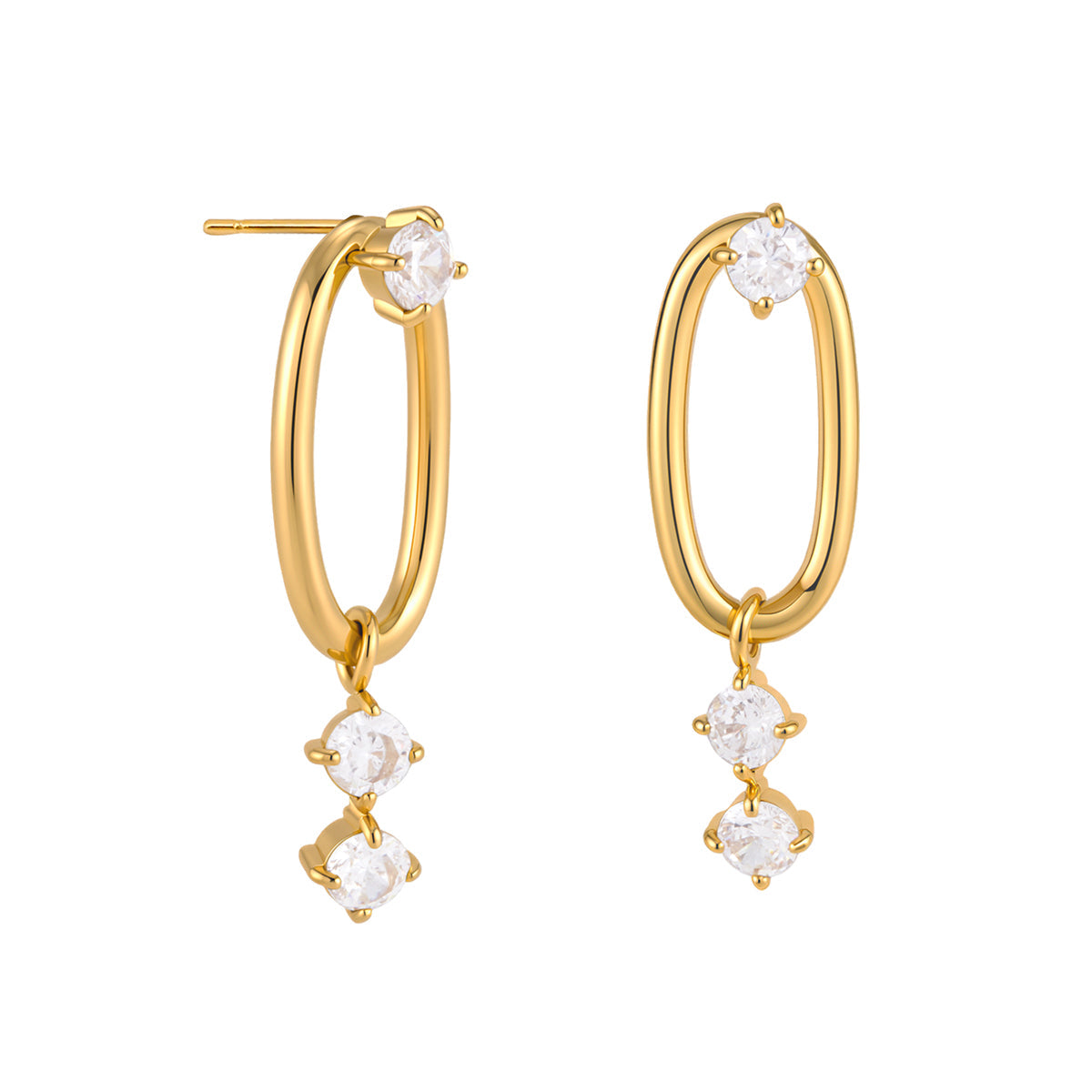 Laguna Oval Link Drop Earrings
