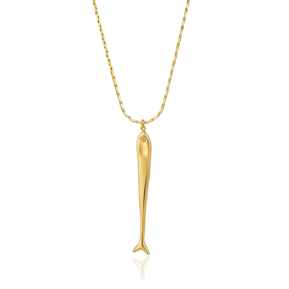 Salt Air Long Fish Pendant Necklace