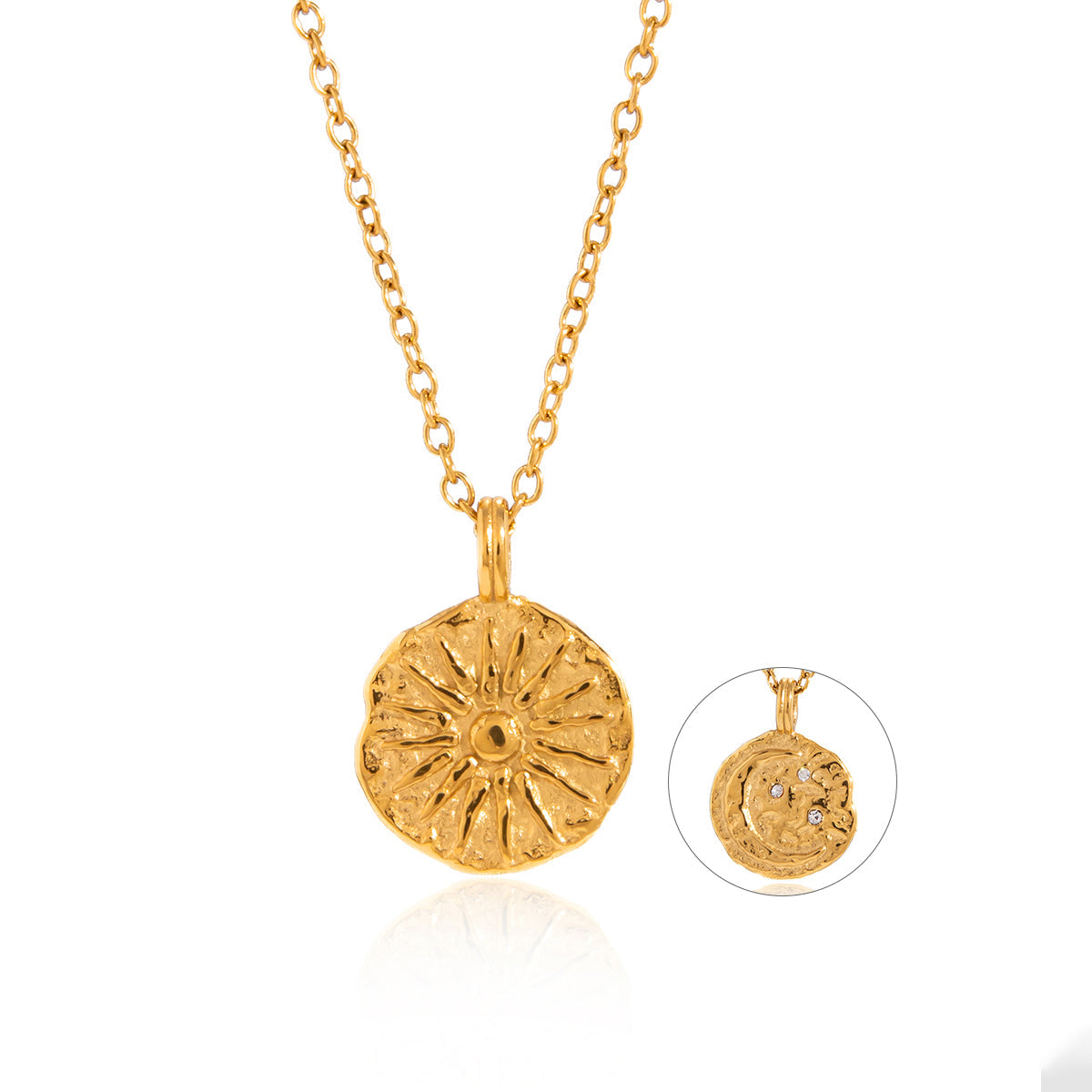 Meltemi Sunburst Coin Necklace