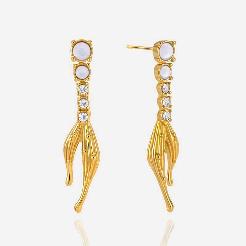 Alba Coral Branch Drop Earrings