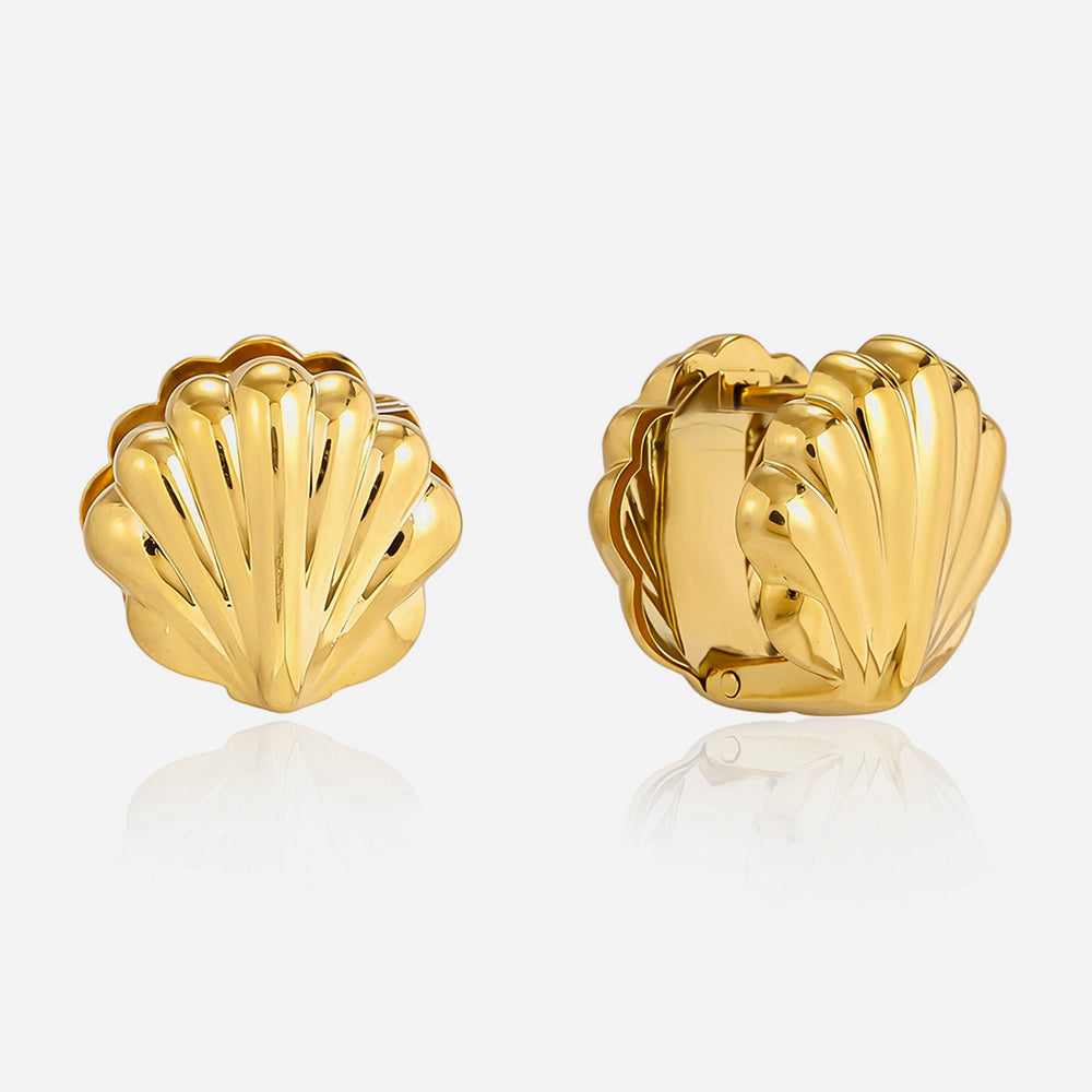 Cadaqués Scallop Shell Stud Earrings