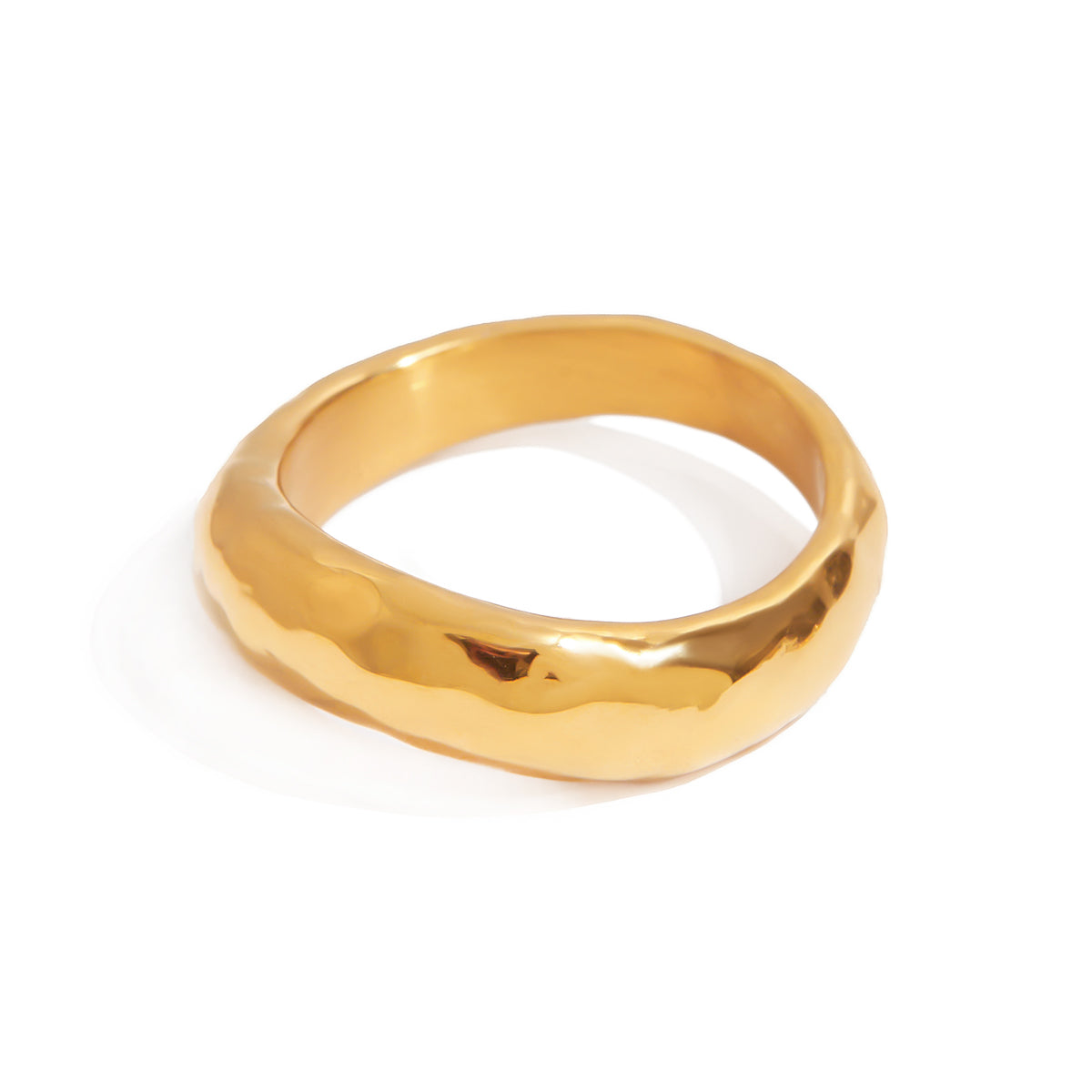 Olive Grove Hammered Band Ring