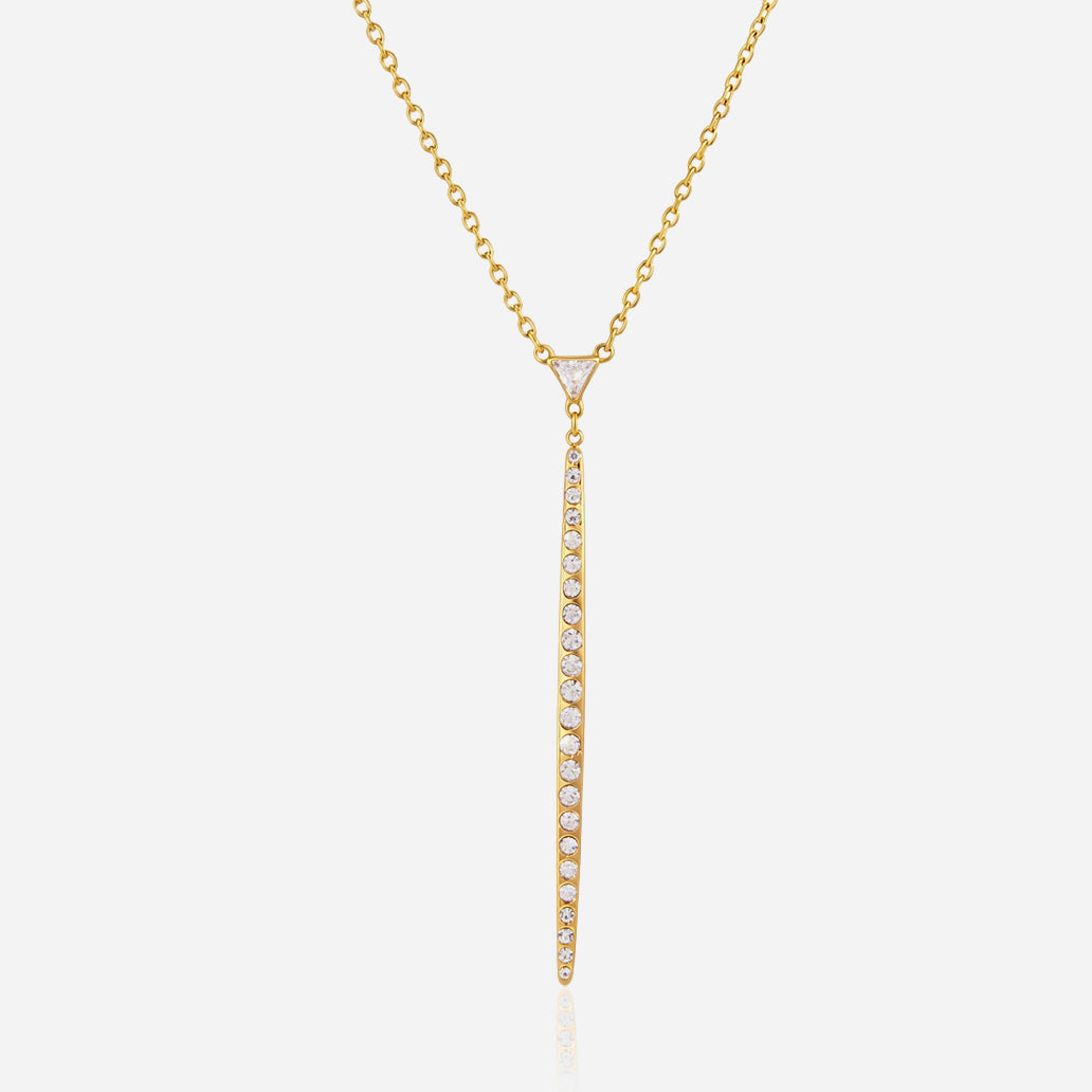 Sandbar Pavé Drop Y Necklace