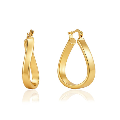 Mistral Twisted Teardrop Hoop Earrings