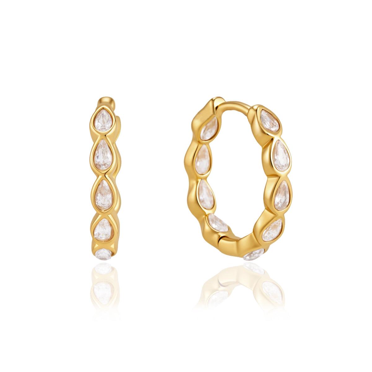 Salt Air Teardrop Huggie Earrings