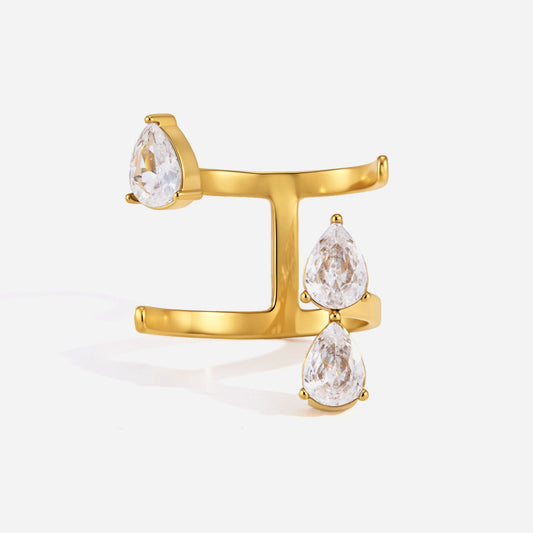 Calanque Pear Cascade Open Ring