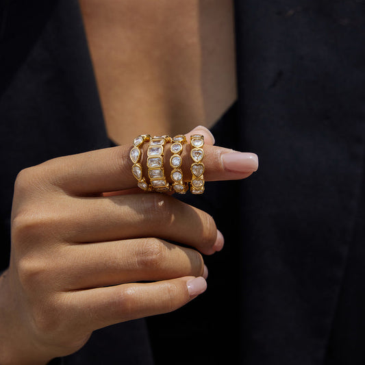 Dune Pear Stone Eternity Ring