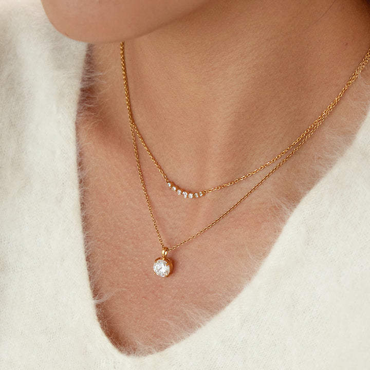 Cala Graduated Zircon Necklace