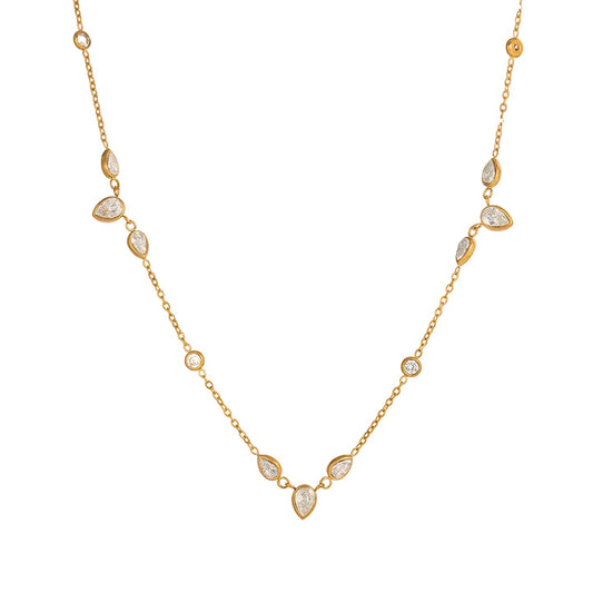 Sirocco Scattered Zircon Necklace