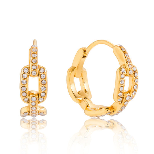 Portofino Pavé Chain Link Earrings