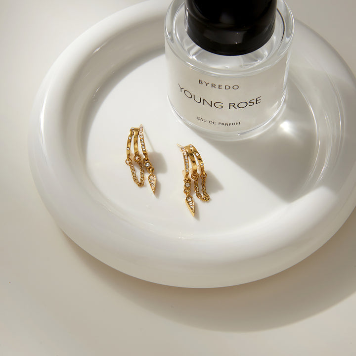Sirocco Chain and Spike Drop Earrings