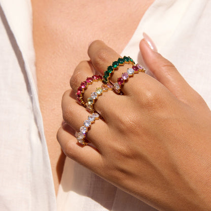 Dune Pear Stone Eternity Ring