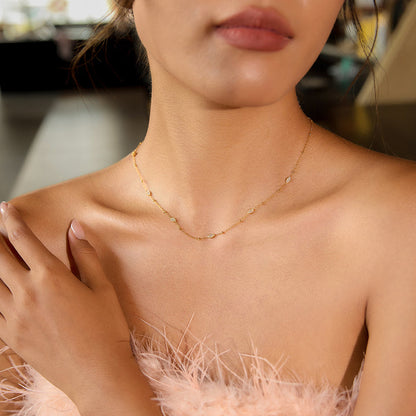 Sea Mist Marquise Chain Necklace