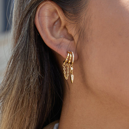 Sirocco Chain and Spike Drop Earrings