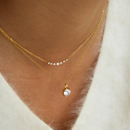 Cala Graduated Zircon Necklace