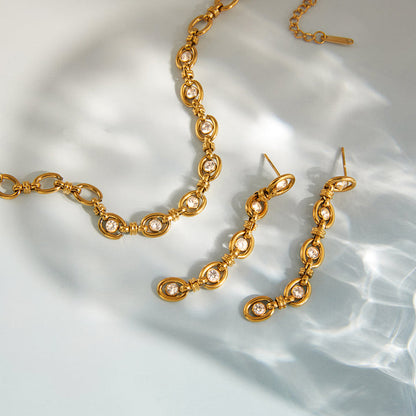 Mistral Bezel Link Chain Bracelet