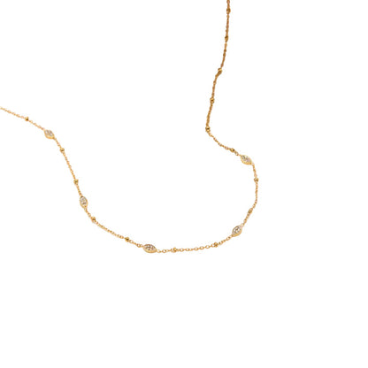 Zephyr Star Charm Station Necklace