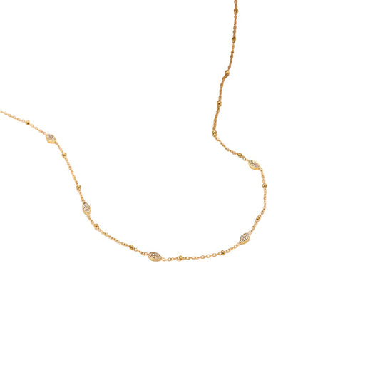Zephyr Star Charm Station Necklace