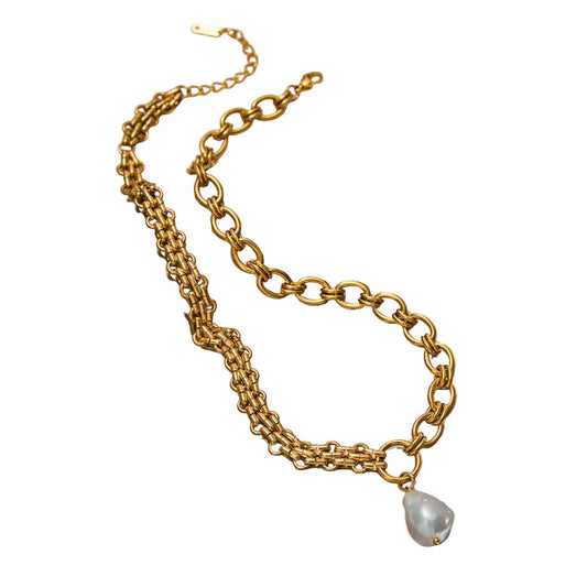 Harbour Baroque Pearl Chain Necklace