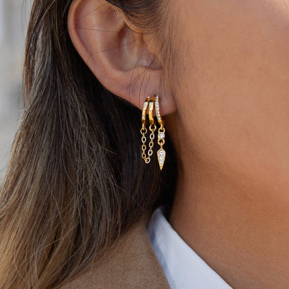 Sirocco Chain and Spike Drop Earrings