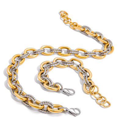 Harbour Two-Tone Oval Link Necklace