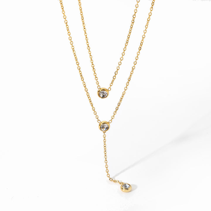 Cascade Layered Lariat Necklace