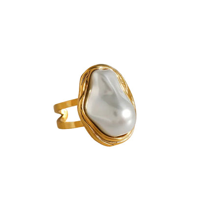 Lumen Baroque Pearl Open Ring