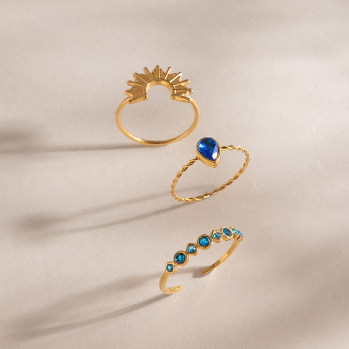Meridiana Sunburst Stacking Ring