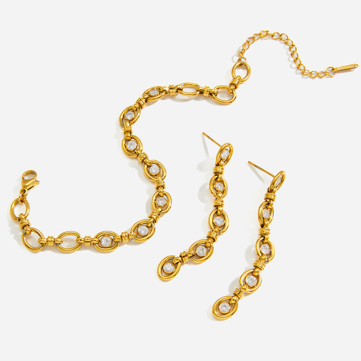 Mistral Bezel Link Chain Bracelet