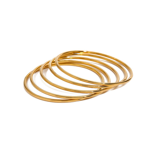 Halcyon Five-Bangle Stack Bracelet