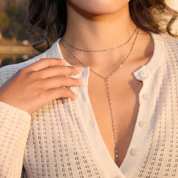 Adriatic Double Layer Y Necklace