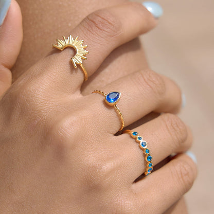 Meridiana Sunburst Stacking Ring