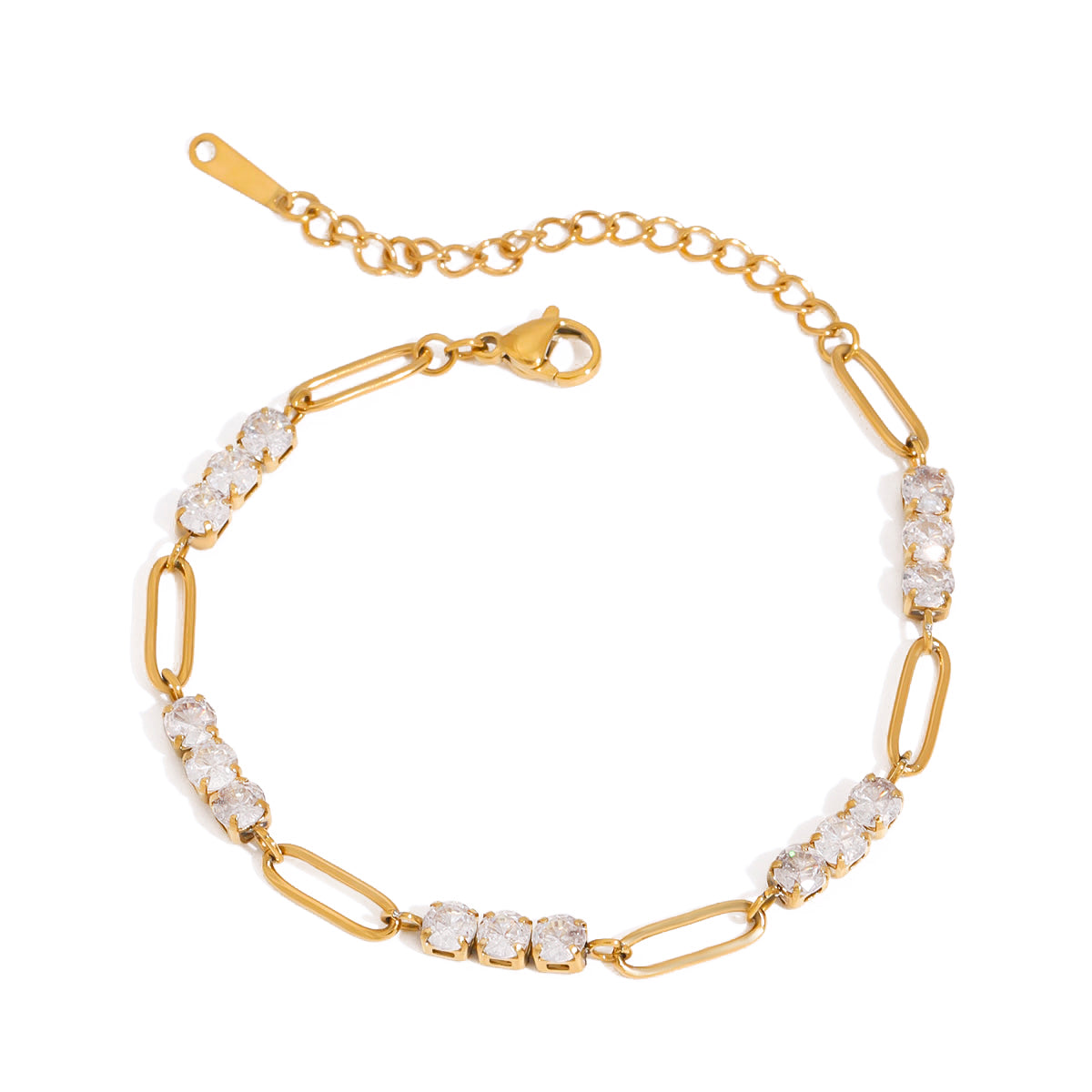 Sirocco Square Stone Curb Chain Bracelet