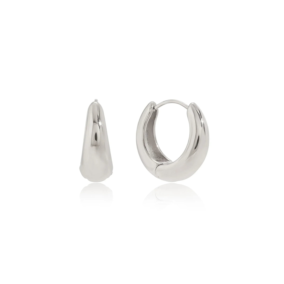 Sirocco Domed Huggie Hoop Earrings