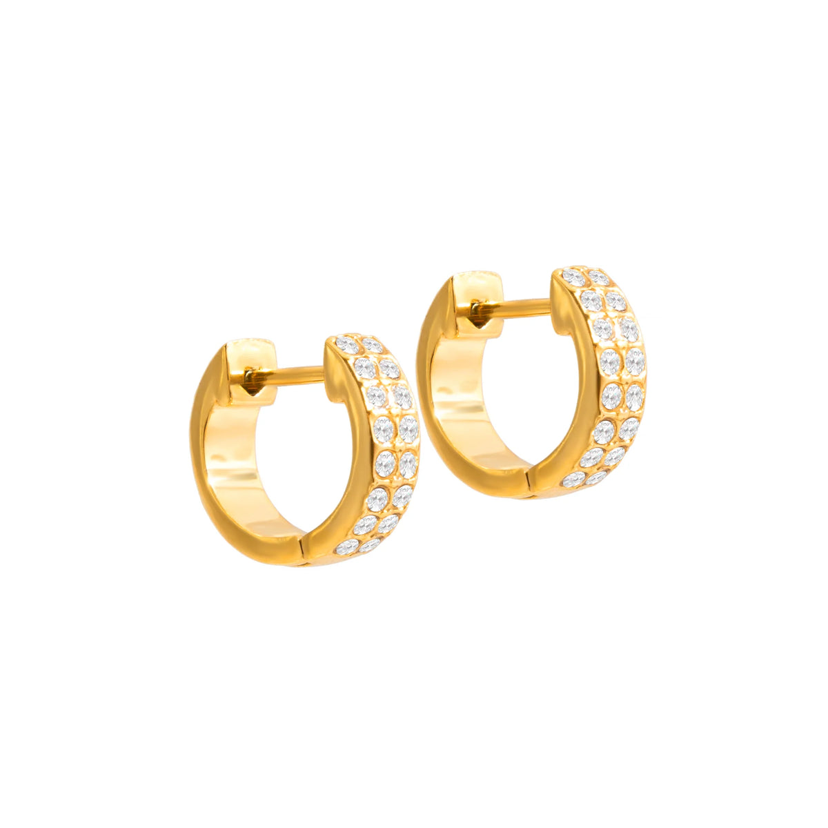Salt Air Pavé Chunky Hoop Earrings