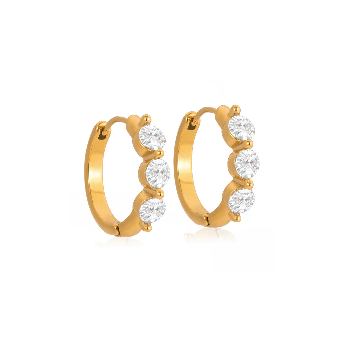 Ibiza Prong Set Huggie Earrings