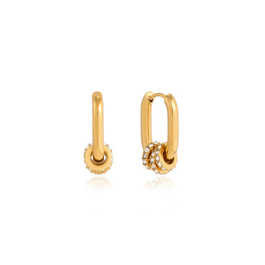 Cala Oval Link Hoop Earrings