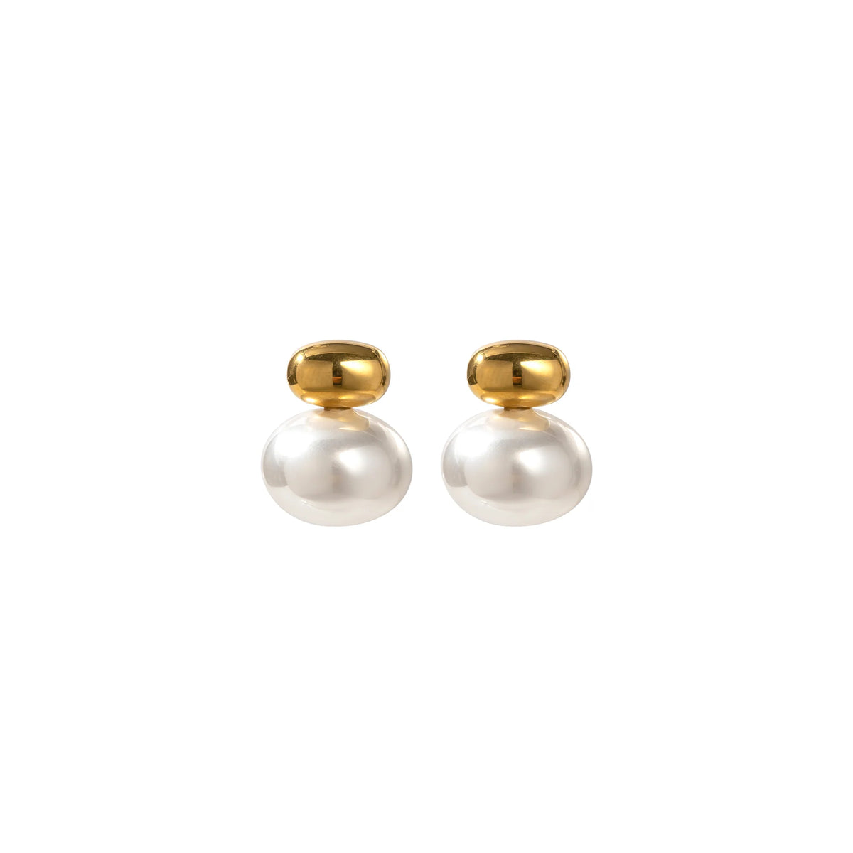 Marea Pearl Drop Stud Earrings