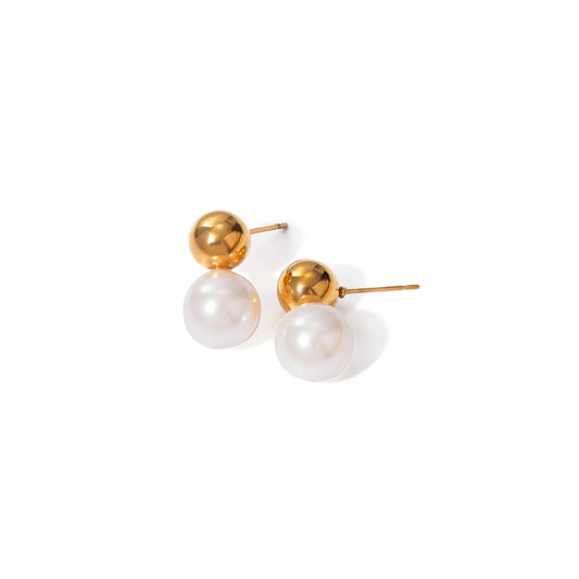 Alba Pearl Sphere Stud Earrings